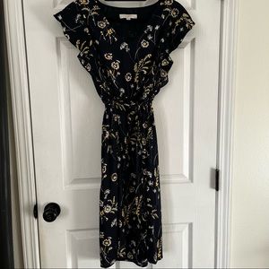 Loft floral midi dress